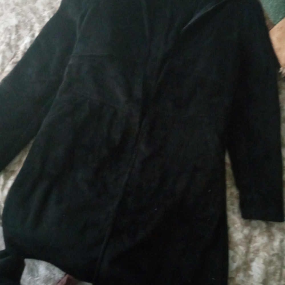 Women's Athletica  long velvet coat.